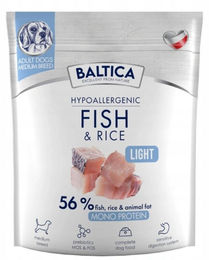 Baltic Nutraceutic Hypoallergenic Light M Hundefutter mit Fisch und Reis Trockenfutter 1kg – Bild 1 von 1