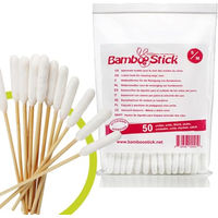 Produktbild von Bamboostick Ohrenreiniger aus Bambus S/M für kleine Hunde und Katzen 50 Stück