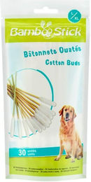 Produktbild von Bamboostick Watte-Ohrreiniger aus Bambus für Hunde Größe L/XL Weiß