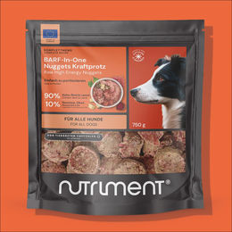 BARF-In-One Nuggets Kraftprotz Hundefutter mit Huhn Rind und Lamm 750 g – Bild 1 von 1