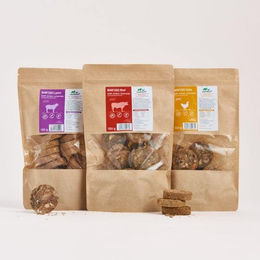 Produktbild von BARF2GO Komfort Plus Taler Hund Vollwertiges BARF-Menü Kennenlernpaket 3x150g - 3 x 150 g
