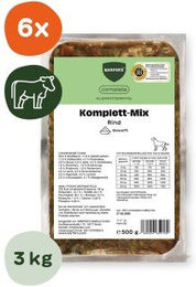 BARFER'S BARF Komplett-Mix Rind und Kalb für Hunde Adult Getreidefrei und Glutenfrei 6x500 g – Bild 1 von 1