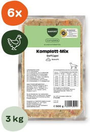 BARFER'S Komplett-Mix Geflügel für Hunde 6x500 g – Bild 1 von 1