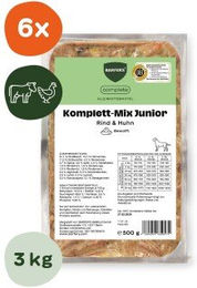 BARFER'S Komplett-Mix Junior Hund Rind & Huhn getreidefrei und glutenfrei 6x500 g – Bild 1 von 1