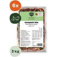 Produktbild von BARFER'S Komplett-Mix Kaninchen und Lamm für Kaninchen 6x500 g