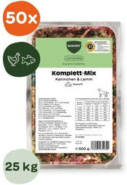BARFER'S Komplett-Mix Kaninchen und Lamm für erwachsene Kaninchen 50x500 g – Bild 1 von 1