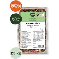 Produktbild von BARFER'S Komplett-Mix Kaninchen und Lamm für erwachsene Kaninchen 50x500 g