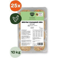Produktbild von BARFER'S Würfel Komplett-Mix Geflügel für Hunde Adult Getreidefrei 25x400 g