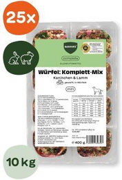 BARFER'S Würfel Komplett-Mix Kaninchen und Lamm für erwachsene Kaninchen 13x400 g – Bild 1 von 2
