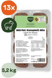 BARFER'S Würfel Komplett-Mix Lamm für Katzen 13x400 g – Bild 1 von 2