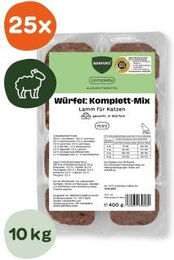 BARFER'S Würfel Komplett-Mix Lamm Katzen Stückchen 25x400 g – Bild 1 von 2