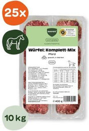 BARFER'S Würfel Komplett-Mix Pferd Adult 25x400 g – Bild 1 von 2