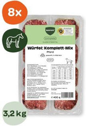 BARFER'S Würfel Komplett-Mix Pferd Adult 8x400 g – Bild 1 von 1