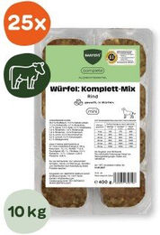 BARFER'S Würfel Komplett-Mix Rind für Hunde Adult 25x400 g – Bild 1 von 2