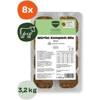 Produktbild von BARFER'S Würfel Komplett-Mix Rind Kalb Lachs Getreidefrei für Hunde Adult 400g