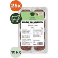 Produktbild von BARFER'S Würfel Komplett-Mix Rind Katzen Stückchen 25x400 g