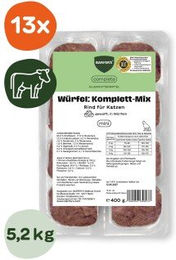 BARFER'S Würfel Komplett-Mix Rind und Kalb für Katzen 13x400 g – Bild 1 von 2