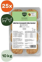 BARFER'S Würfel Komplett-Mix Senior Hund Rind & Huhn getreidefrei und glutenfrei 25x400 g – Bild 1 von 2