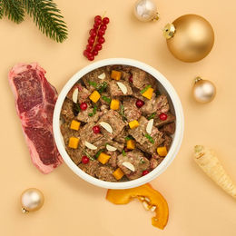 Barfgold Festtags-Lamm-Menü mit Leber gewolft hypoallergen für gesunde Verdauung 1000 g Beutel – Bild 1 von 1