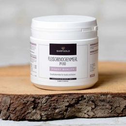 Produktbild von Barfgold Fleischknochenmehl Pferd Mineralfutter für Gelenke und Knochen 250 g