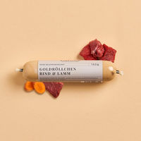 Produktbild von Barfgold Goldröllchen Belohnungssnack Rind & Lamm mit hohem Fleischanteil 150 g