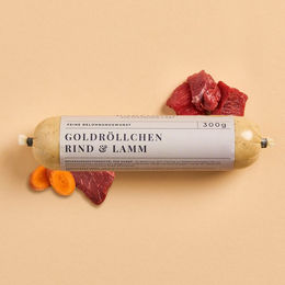 Produktbild von Barfgold Goldröllchen Belohnungssnack Rind & Lamm mit hohem Fleischanteil 300 g