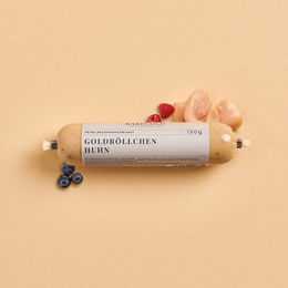 Produktbild von Barfgold Goldröllchen Huhn Belohnungssnack mit hohem Fleischanteil ohne Farb- und Aromastoffe 150 g