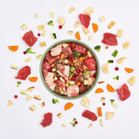Produktbild von Barfgold Goldstückchen Rind Kalb Lachs Stückchen in Sauce 1000 g Beutel - 1000 g