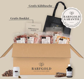 Barfgold Gourmet Starterpaket für Hunde mit Hirsch, Ente und Ziege ohne Konservierungsstoffe sowie Farb- und Aromastoffe 4000g – Bild 1 von 1