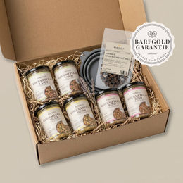 Barfgold Gourmetgläser Probierpaket mit Rind, Huhn und Lamm 7x 400g – Bild 1 von 1