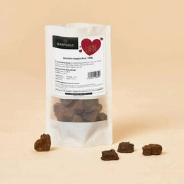 Produktbild von Barfgold Herzchen-Happen Rind getrocknetes Hundesnack mit hohem Fleischanteil 100g