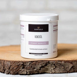 Produktbild von Barfgold Kokosöl kaltgepresst als Haut-Fell-Nahrungsergänzung 500 ml - 500 ml