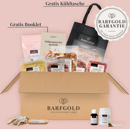 Produktbild von Barfgold Starterpaket BARF-Variation für Hunde mit Rind, Huhn und Lamm getreidefrei und ohne Konservierungsstoffe