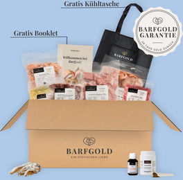Barfgold Starterpaket Der Individualist Getreidefrei ohne Konservierungsstoffe Huhn Rind Lachs – Bild 1 von 1