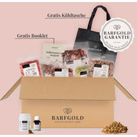 Produktbild von Barfgold Starterpaket für kleine Hunde mit Huhn Ente Rind Pute und Lachs 5400g