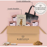 Produktbild von Barfgold Starterpaket Getreidefrei ohne Konservierungsstoffe mit Huhn Rind und Lamm zur Zahnpflege und Verdauung 5000g