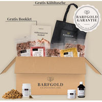 Produktbild von Barfgold Starterpaket Senior Nahrungsergänzung mit Grünlippmuschel und Algen zur Unterstützung von Gelenken, Haut, Fell und Immunsystem