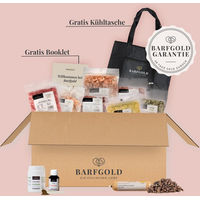 Produktbild von Barfgold Starterpaket Welpenfutter für große Rassen getreidefrei mit Huhn Rind und Lachs