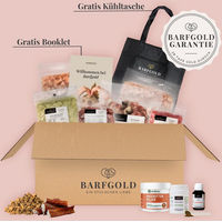 Produktbild von Barfgold Starterpaket Welpenfutter Getreidefrei mit Rind Huhn Pute und Lachs