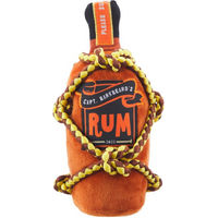 Produktbild von Bark Barkbeard's Plüschspielzeug Rumflasche mit Zerrseil in Braun