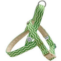 Produktbild von Barkalot Hundegeschirr aus recyceltem Polyester beige grün Größe M