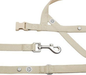 Barkalot Hundegeschirr-Spazierset mit Leine aus Polyester in Beige Größe M – Bild 1 von 2