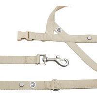 Produktbild von Barkalot Hundegeschirr-Spazierset mit Leine aus Polyester in Beige Größe M