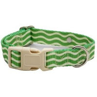 Produktbild von Barkalot Hundehalsband aus recyceltem Polyester beige grün Größe M