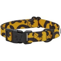 Produktbild von Barkalot Hundehalsband aus recyceltem Polyester für Welpen Schwarz Orange Größe S