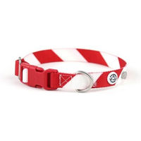 Produktbild von Barkalot Hundehalsband aus recyceltem Polyester Weiß Rot Größe S