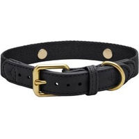 Produktbild von Barkalot Hundehalsband aus veganem Kunstleder Schwarz Größe M