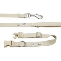 Produktbild von Barkalot Hundehalsband-Auslaufset mit Führleine aus Polyester in Beige Größe L