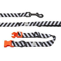 Produktbild von Barkalot Hundehalsband-Auslaufset mit Führleine aus Polyester Schwarz Weiß Größe L