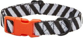 Barkalot Hundehalsband für Welpen aus recyceltem Polyester Weiß Schwarz L – Bild 1 von 3